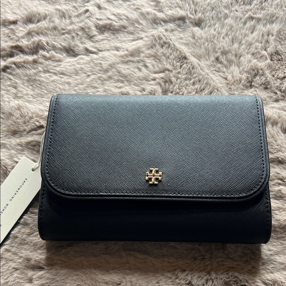 Tory Burch Handbags - Tory Burch Black Crossbody with Gold Accent